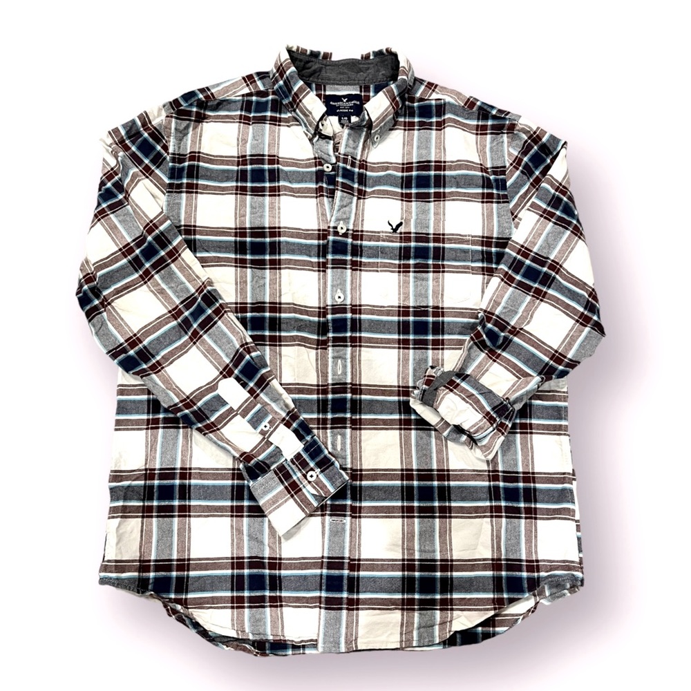 American Eagle Button Up Flannel shirt. Size L